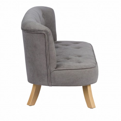 Sofa Welurowa dla dziecka Dymna Szarość