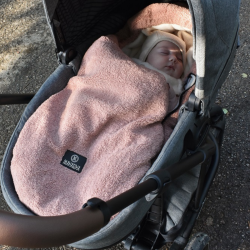 Zimowy śpiworek niemowlęcy do wózka Alpaka dla dzieci od 0 do 12 miesięcy – Dusty Pink