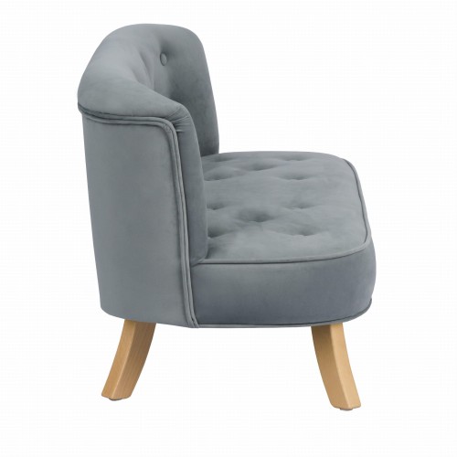 Sofa Welurowa dla dziecka Perłowa Szarość