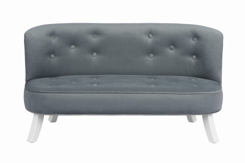 Sofa Welurowa dla dziecka Perłowa Szarość