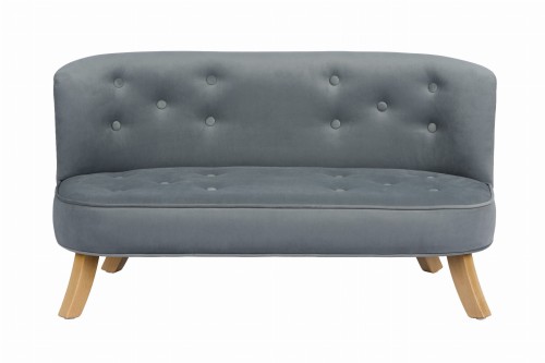 Sofa Welurowa dla dziecka Perłowa Szarość