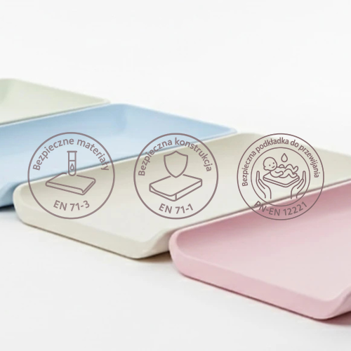 Przewijak piankowy dla niemowląt różowy Small All – łatwy w czyszczeniu, Made in Poland