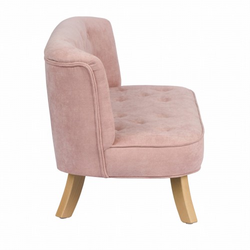 Sofa Welurowa dla dziecka Brudny Róż