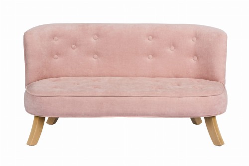 Sofa Welurowa dla dziecka Brudny Róż