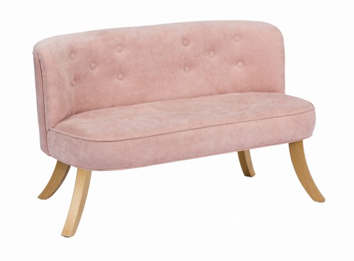 Sofa Welurowa dla dziecka Brudny Róż