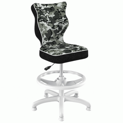 Krzesło ergonomiczne do biurka dla dziecka 5–8 lat Entelo Petit moro z podnóżkiem