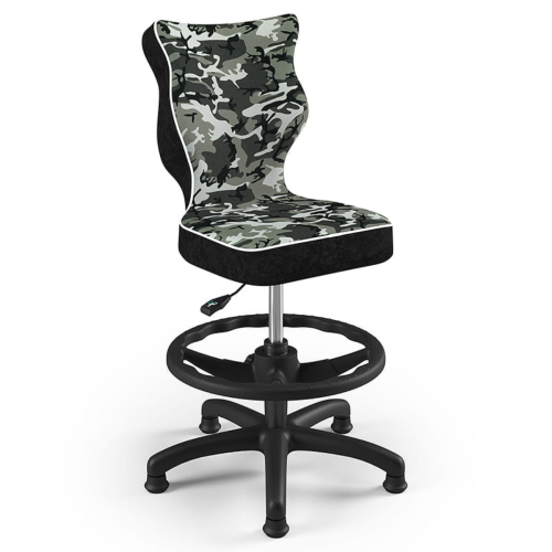Krzesło ergonomiczne do biurka dla dziecka 5–8 lat Entelo Petit moro z podnóżkiem