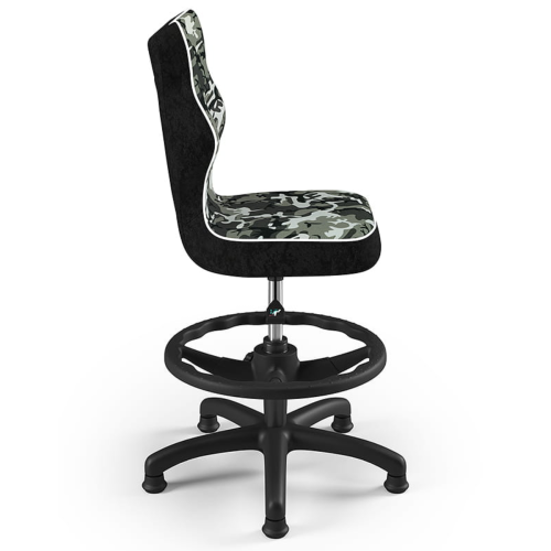 Krzesło ergonomiczne do biurka dla dziecka 5–8 lat Entelo Petit moro z podnóżkiem czarna podstawa