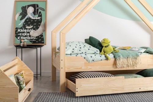 Łóżko dziecięce domek drewniane Montessori - Loca A