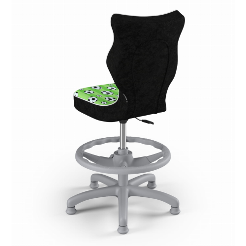 Krzesło ergonomiczne do biurka dla dziecka 5–8 lat Entelo Petit piłki nożne z podnóżkiem