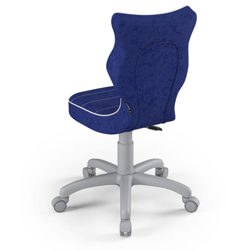 Krzesło ergonomiczne do biurka dla dziecka 5–8 lat Entelo Petit granatowe z podnóżkiem