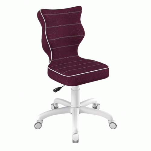 Krzesło do biurka dla dziewczynki 5–8 lat Entelo Petit fioletowe na kółkach