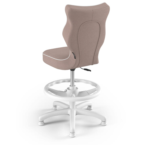 Krzesło ergonomiczne do biurka dla dziewczynki 5–8 lat Entelo Petit brudny róż Jasmine z podnóżkiem