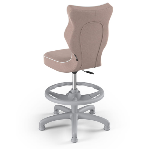 Krzesło ergonomiczne do biurka dla dziewczynki 5–8 lat Entelo Petit brudny róż Jasmine z podnóżkiem