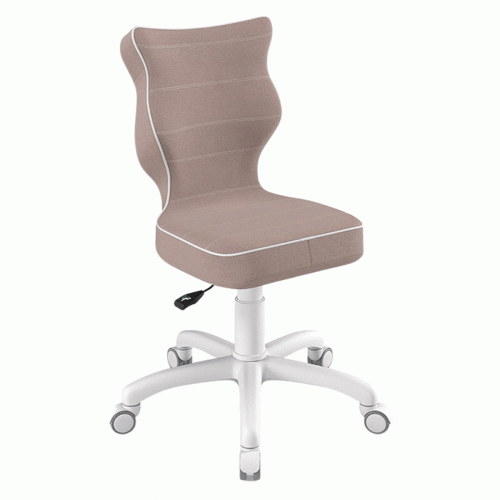 Krzesło do biurka dla dziewczynki 5–8 lat Entelo Petit brudny róż Jasmine na kółkach