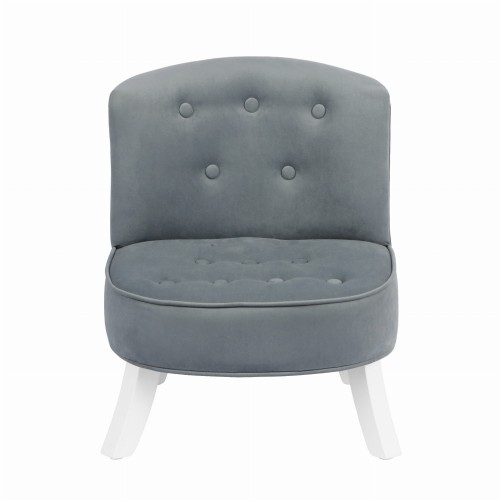 Fotelik dla dziecka Welurowy Perłowa Szarość