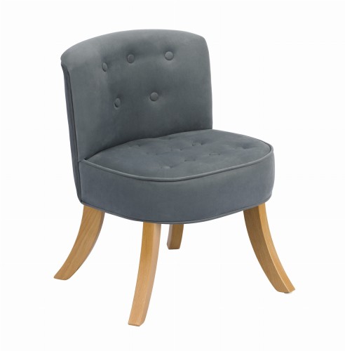 Fotelik dla dziecka Welurowy Perłowa Szarość