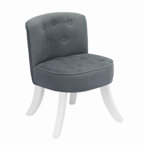 Fotelik dla dziecka Welurowy Perłowa Szarość