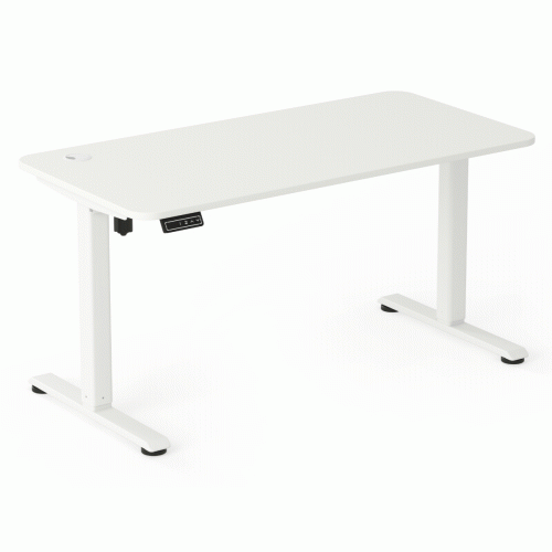 Biurko regulowane elektryczne dla dziecka 5–9 lat białe 100x60 cm – 3 kolory stelaża do wyboru 