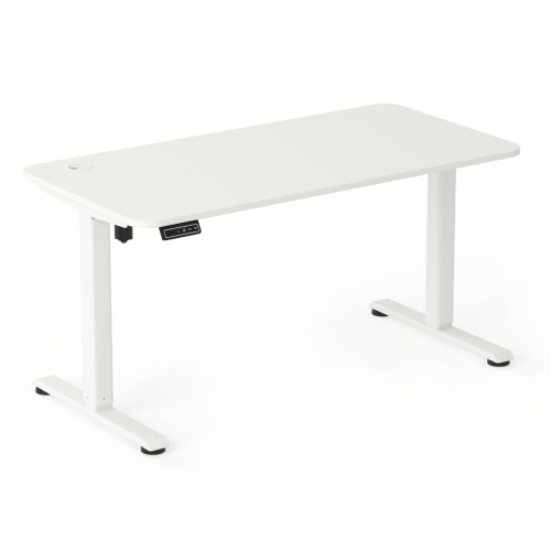 Biurko regulowane elektryczne dla dziecka 5–9 lat białe 100x60 cm – ergonomiczne biurko rosnące