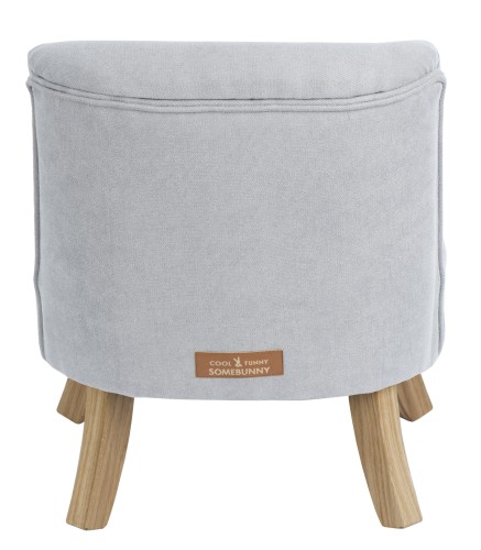 Fotelik dla dziecka Welurowy Dymna Szarość