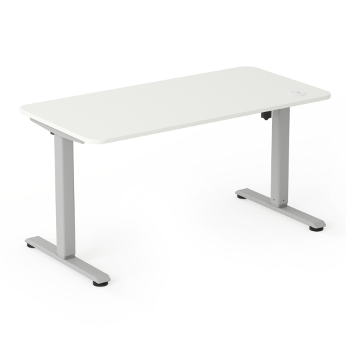 Biurko regulowane elektryczne dla dziecka 5–9 lat białe 100x60 cm – ergonomiczne biurko rosnące