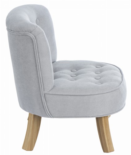 Fotelik dla dziecka Welurowy Dymna Szarość