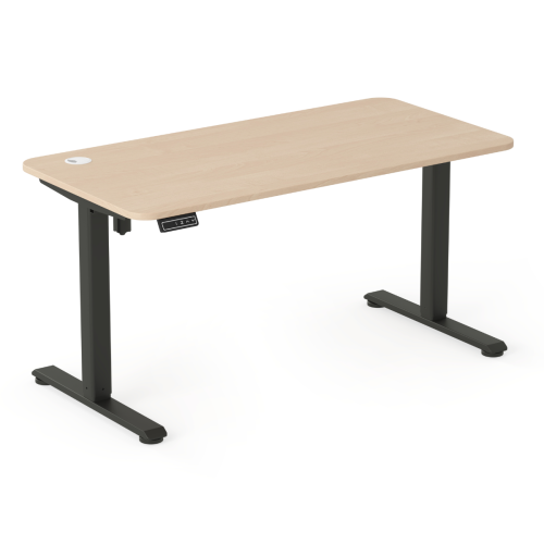 Biurko regulowane elektrycznie dla dziecka 5–9 lat brzoza 100x60 cm – ergonomiczne biurko rosnące