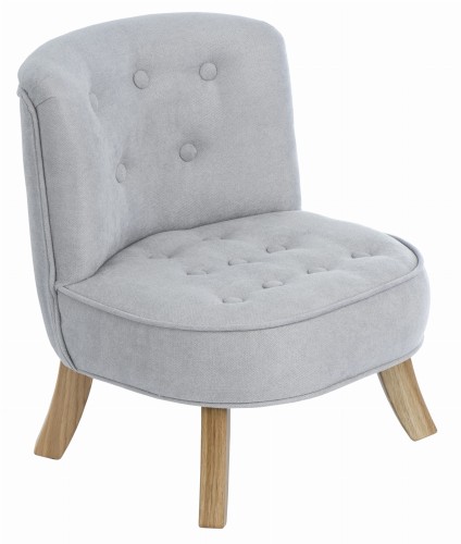 Fotelik dla dziecka Welurowy Dymna Szarość