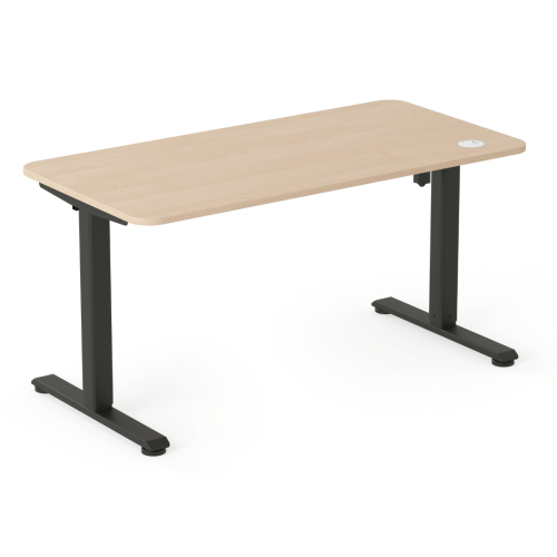 Biurko regulowane elektrycznie dla dziecka 5–9 lat brzoza 100x60 cm – ergonomiczne biurko rosnące