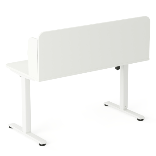 Biurko regulowane elektrycznie dla dziecka 5–9 lat białe 100x65 cm z nadstawką – 3 kolory stelaża do wyboru.
