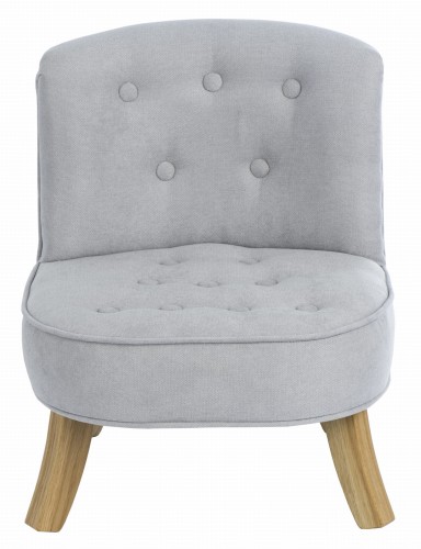 Fotelik dla dziecka Welurowy Dymna Szarość