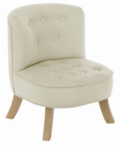 Fotelik dla dziecka Welurowy Wanilia