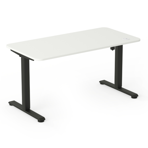 Biurko regulowane elektrycznie dla dziecka 5–9 lat białe 120x60 cm – 3 kolory stelaża do wyboru