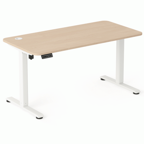 Biurko regulowane elektrycznie dla dziecka 5–9 lat brzoza 120x60 cm – 3 kolory stelaża do wyboru