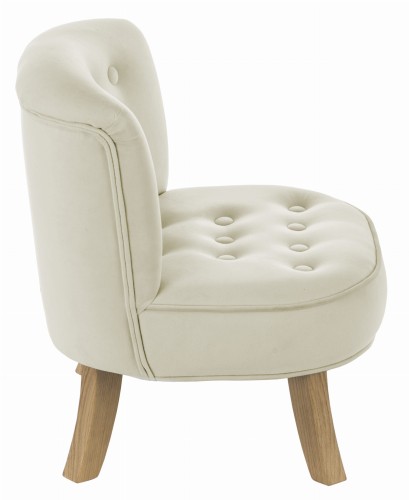 Fotelik dla dziecka Welurowy Wanilia