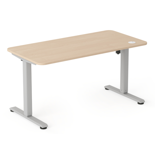 Biurko regulowane elektrycznie dla dziecka 5–9 lat brzoza 120x60 cm – 3 kolory stelaża do wyboru