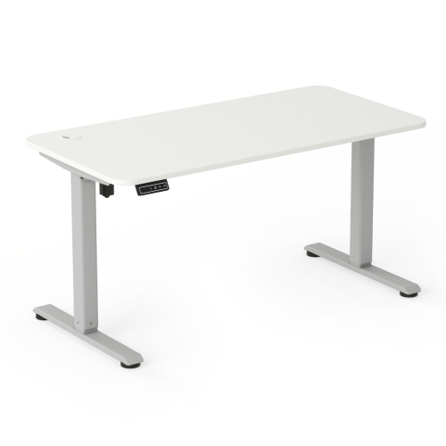 Biurko regulowane elektrycznie dla młodzieży 9–18 lat białe 100x60 cm – 3 kolory stelaża do wyboru