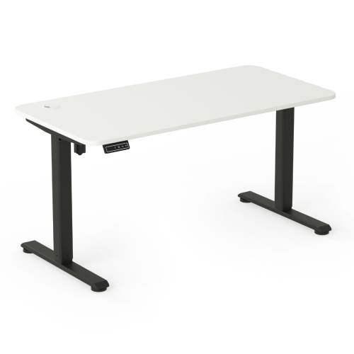 Biurko regulowane elektrycznie dla młodzieży 9–18 lat białe 120x60 cm – 3 kolory stelaża do wyboru