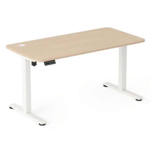 Biurko regulowane elektrycznie dla młodzieży 9–18 lat brzoza 120x60 cm – 3 kolory stelaża do wyboru