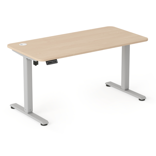 Biurko regulowane elektrycznie dla młodzieży 9–18 lat brzoza 120x60 cm – 3 kolory stelaża do wyboru