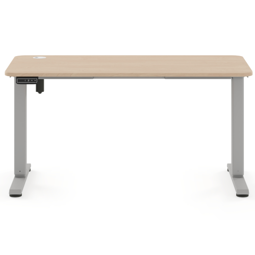 Biurko regulowane elektrycznie dla młodzieży 9–18 lat brzoza 120x60 cm – 3 kolory stelaża do wyboru podstawa szara