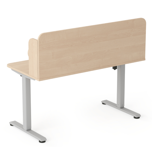 Biurko regulowane elektrycznie dla młodzieży 9–18 lat brzoza 100x65 cm z nadstawką – 3 kolory stelaża do wyboru