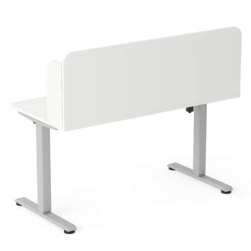 Biurko regulowane elektrycznie dla młodzieży 9–18 lat białe 120x65 cm z nadstawką – 3 kolory stelaża do wyboru