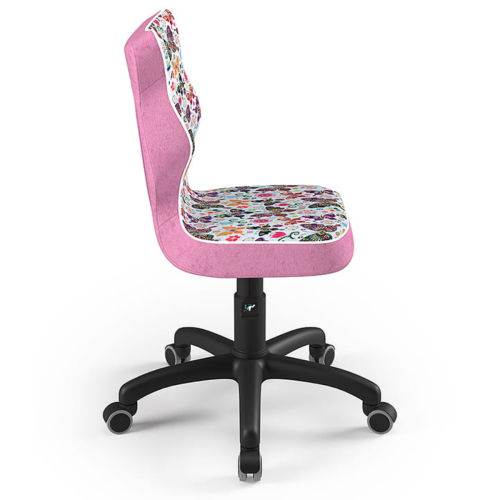 Krzesło ergonomiczne do biurka dla dziewczynki 6–10 lat Entelo Petit – różowe motylki