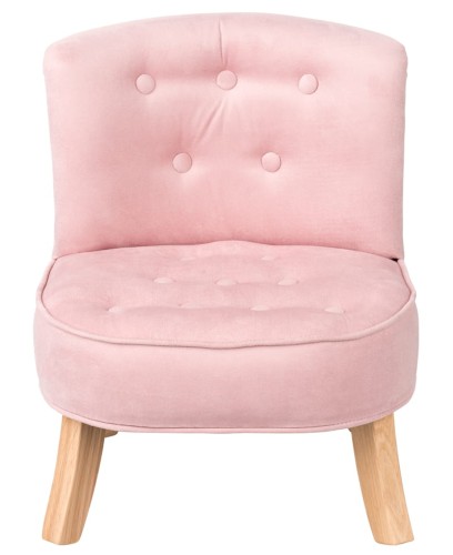 Fotelik dla dziecka Welurowy Cukierkowy Róż