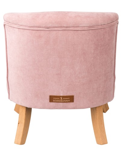Fotelik dla dziecka Welurowy Brudny Róż