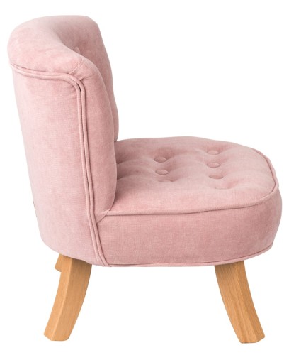 Fotelik dla dziecka Welurowy Brudny Róż