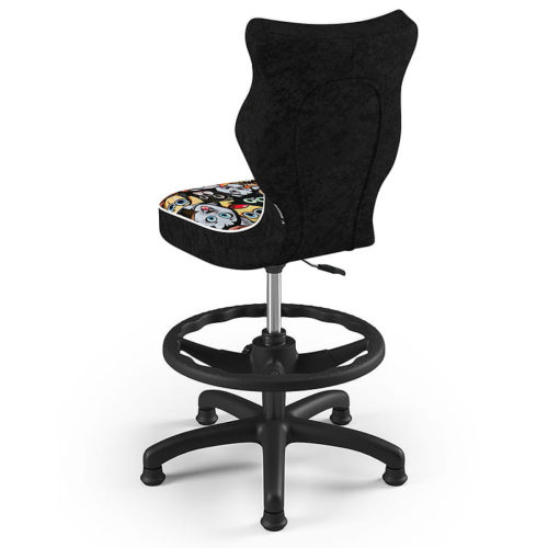 Krzesło do biurka dla dziecka 6–10 lat z podnóżkiem Entelo Petit – zwierzaki