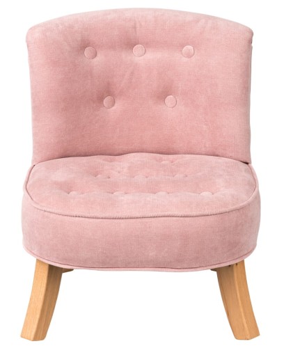 Fotelik dla dziecka Welurowy Brudny Róż